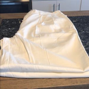 White 100% cotton slacks